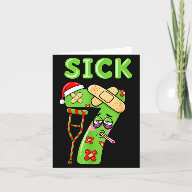 Carte Sick Seven Meme 67 Six Seven Santa Hat Christmas P (Devant)