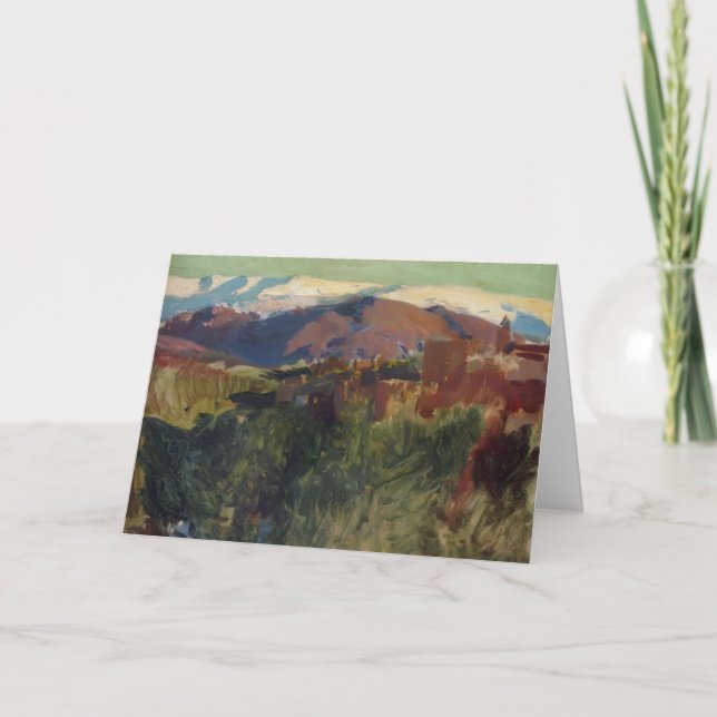 Carte Sierra Nevada de Joaquín Sorolla- d'Alhambra (Devant)
