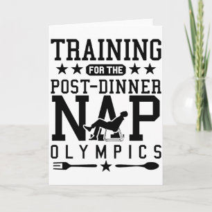 Carte Sieste drôle pour les paresseux Humour des Jeux ol