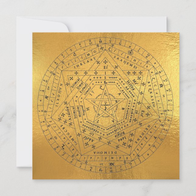 Carte Sigillum Dei Sceau de Dieu Angelic John Dee Diagra (Devant)