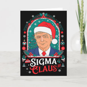 Carte Sigma Claus Humour Politique Festif Trump Chapeau 