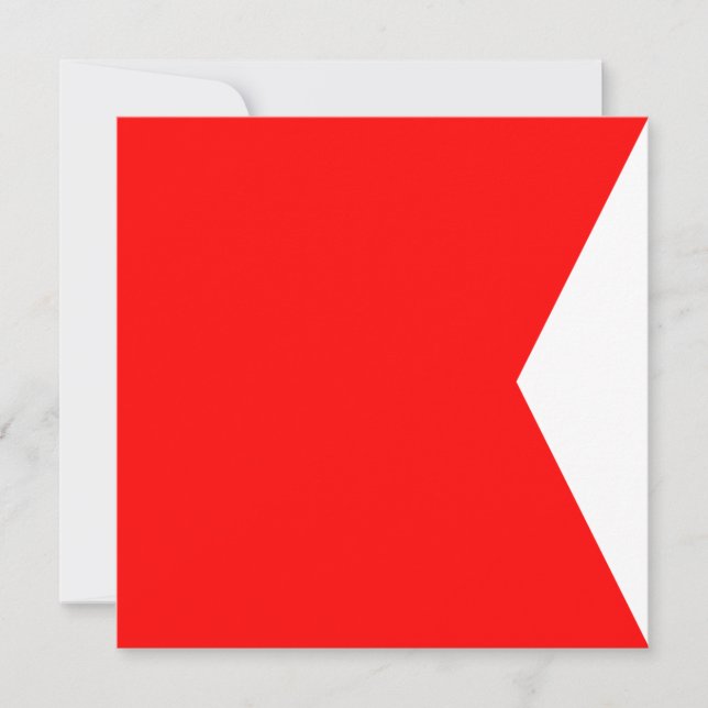 Carte Signal du drapeau nautique - Lettre Bravo B (Devant)