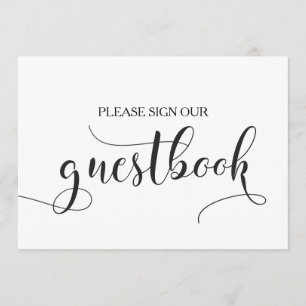 Carte Signal Mariage Calligraphy Guestbook