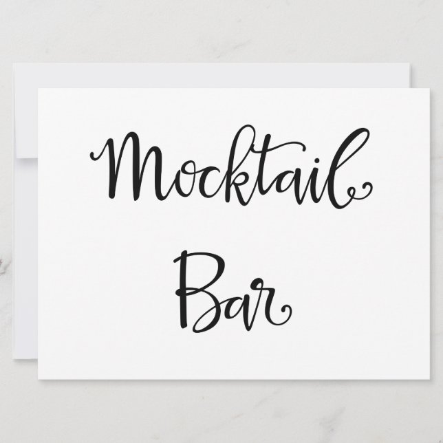 Carte Signal Mariage de calligraphie simple de la barre  (Devant)