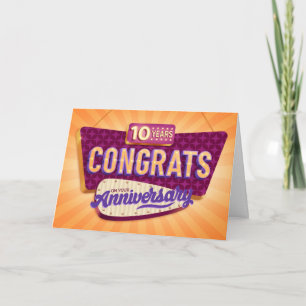 Carte Signalisation rétrograde du 10e anniversaire de l'