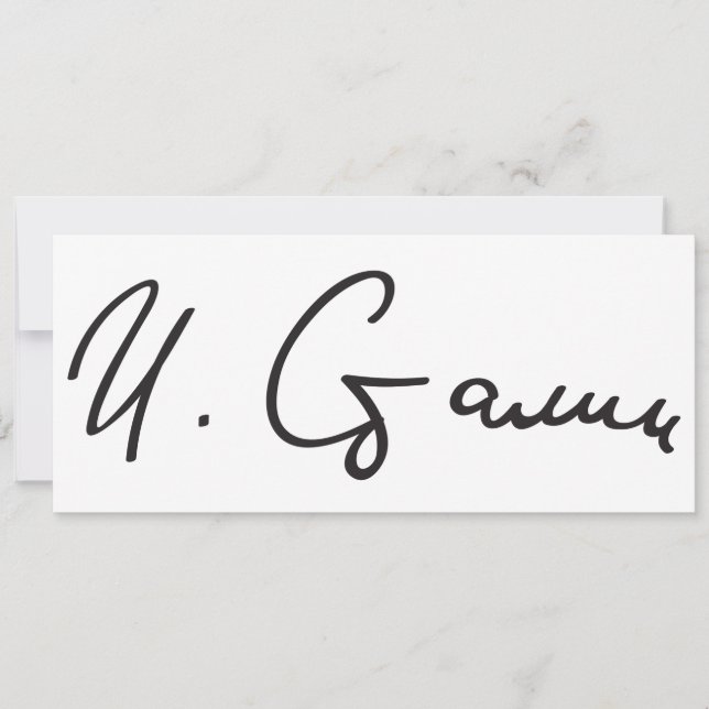 Carte Signature du Premier ministre de l'Union soviétiqu (Devant)