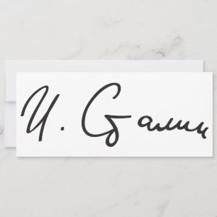 Carte Signature du Premier ministre de l'Union soviétiqu