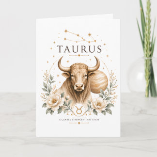 Carte Signe astrologique Taureau Zodiaque Vintage Horosc