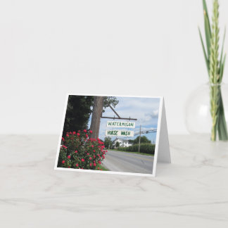 Carte Signe de lavage de pastèque et de cheval