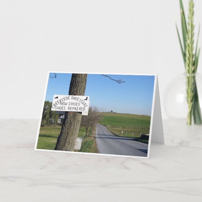 Carte Signe de magasin de chaussures de Creekside (Devant)