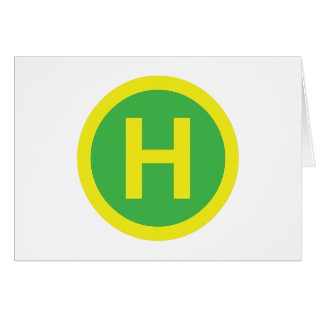 Carte signe Helipad (Devant horizontal)