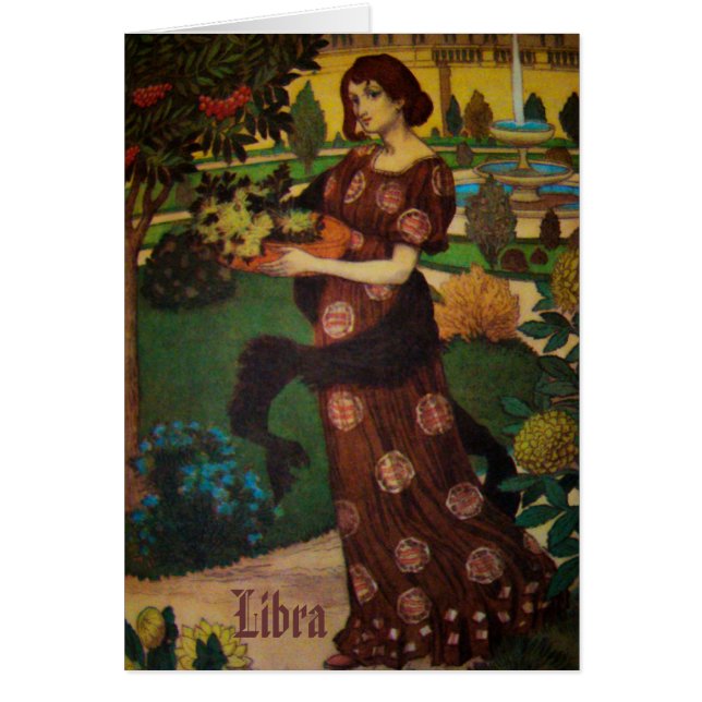 Carte-signe "Libra" Astrologie (Devant)