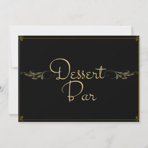 Carte SIGNE Mariage Royal Black Gold Dessert Bar