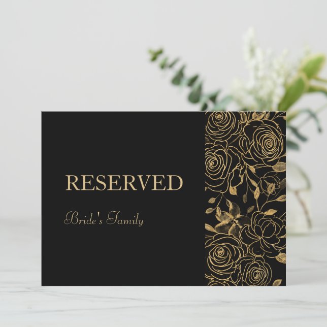 Carte SIGNE RÉSERVÉ Blooms GILDED (Debout devant)