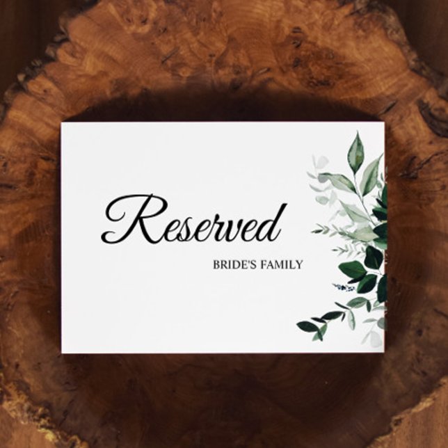 Carte SIGNE RÉSERVÉ Mariage botanique neutre (Créateur téléchargé)