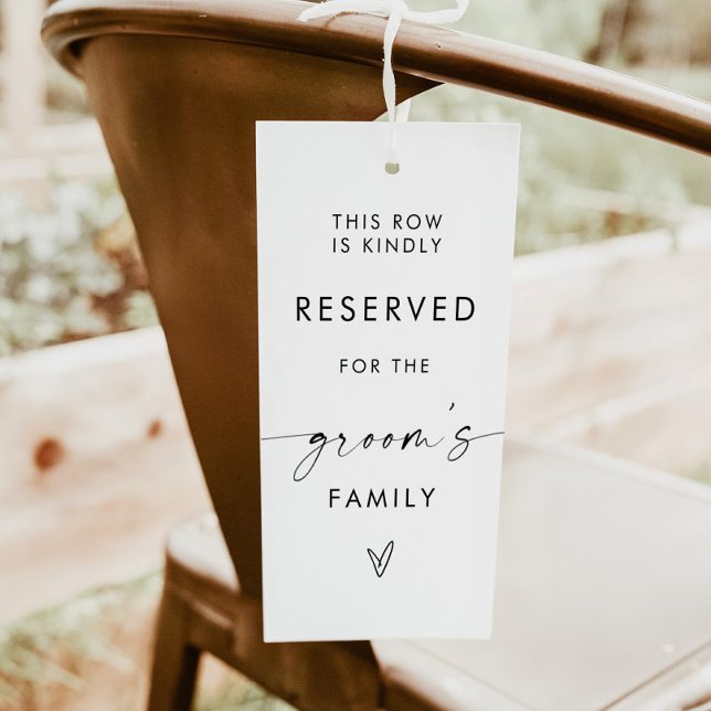 Carte Signe Réservé Mariage minimaliste moderne (Créateur téléchargé)