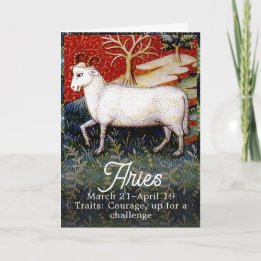 Carte Signe Zodiac Bélier le bélier fête d'anniversaire