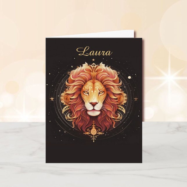 Carte SIGNE Zodiaque d'anniversaire de Leo Juillet à aoû (Créateur téléchargé)