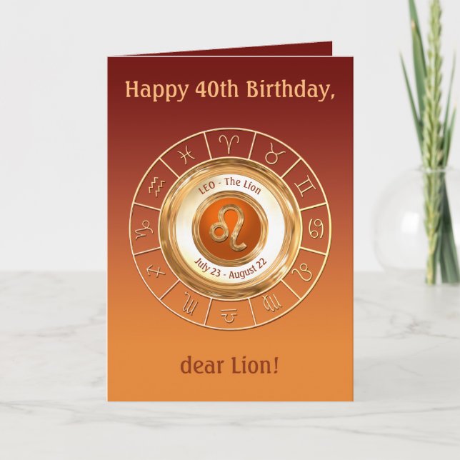 Carte SIGNE Zodiaque LEO Traits de personnalité (Devant)