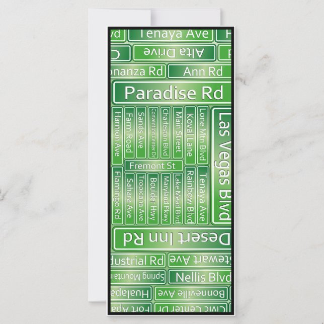 Carte Signes de la rue Las Vegas (Devant)