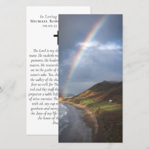 Carte Signet commémoratif de la prière en arc-en-ciel de