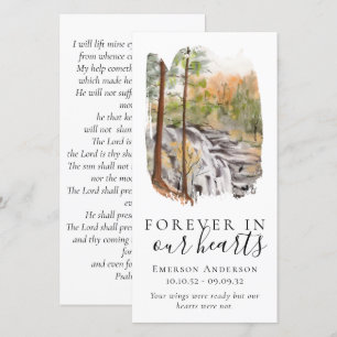 Carte Signet commémoratif   Pour toujours dans nos coeur