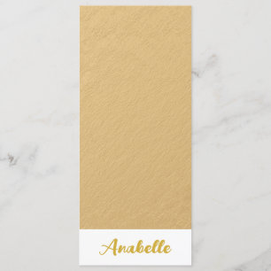 Carte Signet d'or minimaliste élégant personnalisé