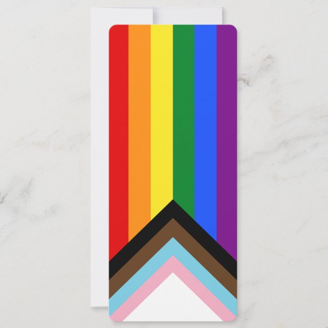 Carte Signet du drapeau arc-en-ciel du Gay pride d'inter (Devant)