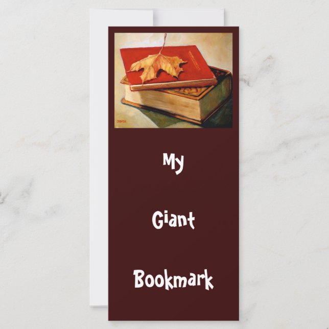 CARTE SIGNET GÉANT : ART : LIVRES : FEUILLES (Devant)