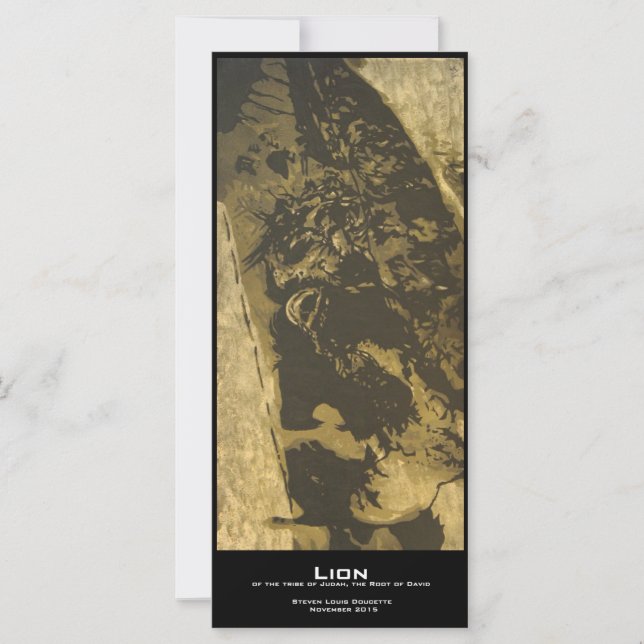 Carte signets de valeur "Lion" (Devant)
