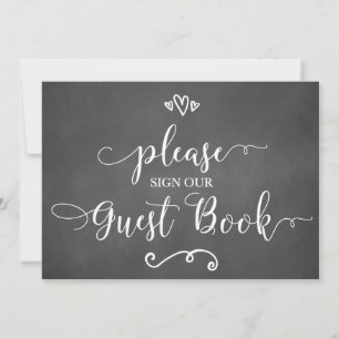 Carte Signez notre livre d'or Signe de mariage