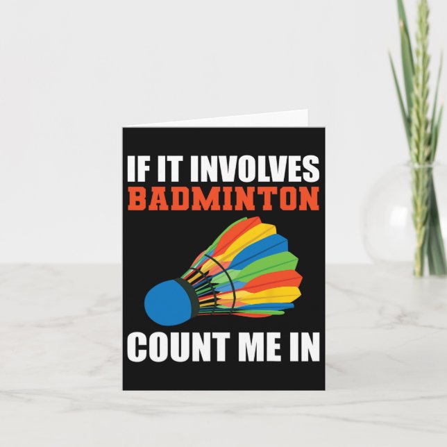 Carte S'Il Concerne Badminton, Comptez-Moi Dans Badminto (Devant)