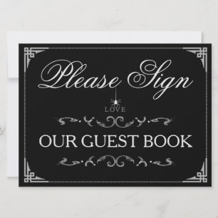Carte S'il vous plaît signer GuestBook Halloween Spider 