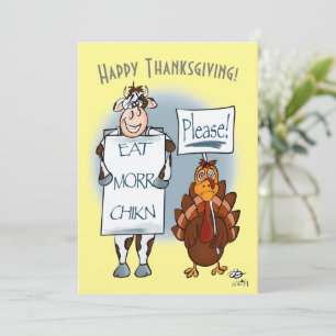 Carte S'il vous plaît Thanksgiving Day Flat Card
