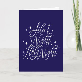 Carte Silent Night Holy Night Holiday Christmas Card