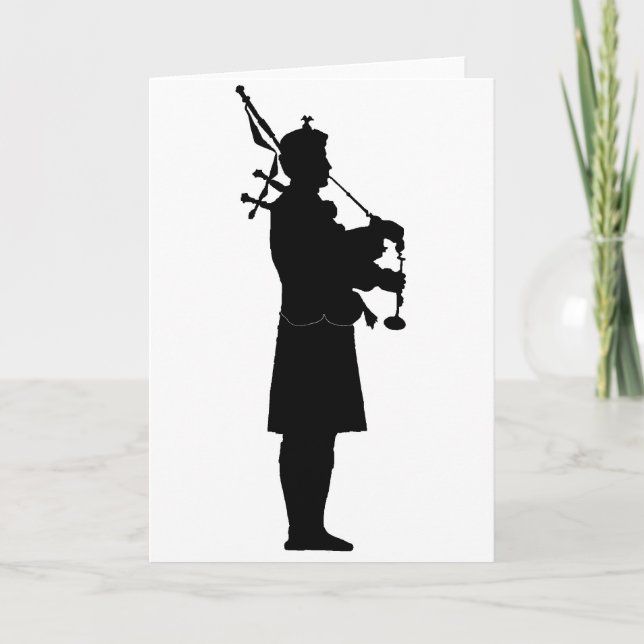 Carte Silhouette Bagpiper (Devant)