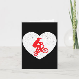 Carte Silhouette BMX Cycliste Vélo Saint-Valentin Forme 