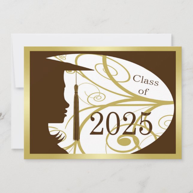 Carte Silhouette Brown et Gold 2025 (Devant)