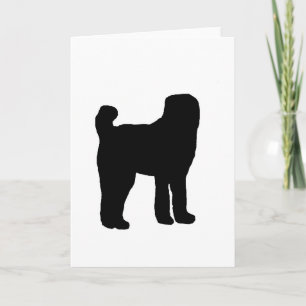 Carte silhouette de berger afghan