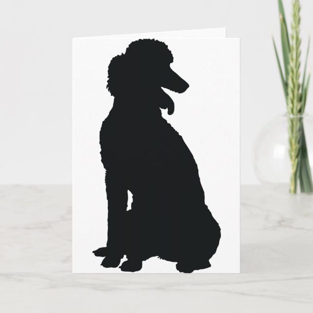 Carte Silhouette de caniche (Devant)