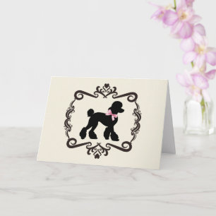 Carte Silhouette de caniche