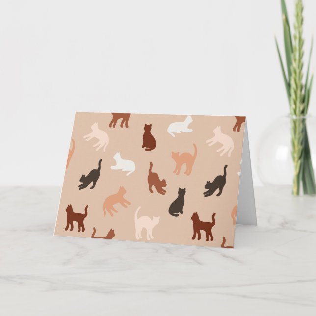 Carte Silhouette de chat (Devant)