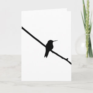 Carte Silhouette de colibri