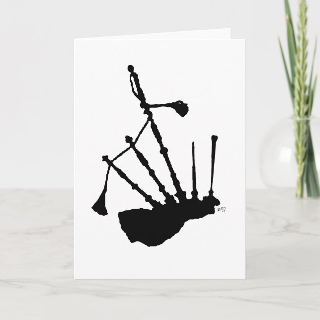 Carte Silhouette de cornemuse (Devant)