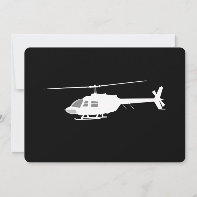 Carte Silhouette de coupe d'hélicoptère noir (Devant)