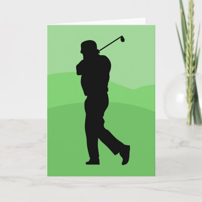 Carte Silhouette de Golfer (Devant)