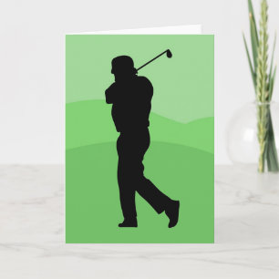 Carte Silhouette de Golfer