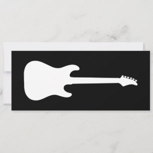 Carte silhouette de guitare électrique