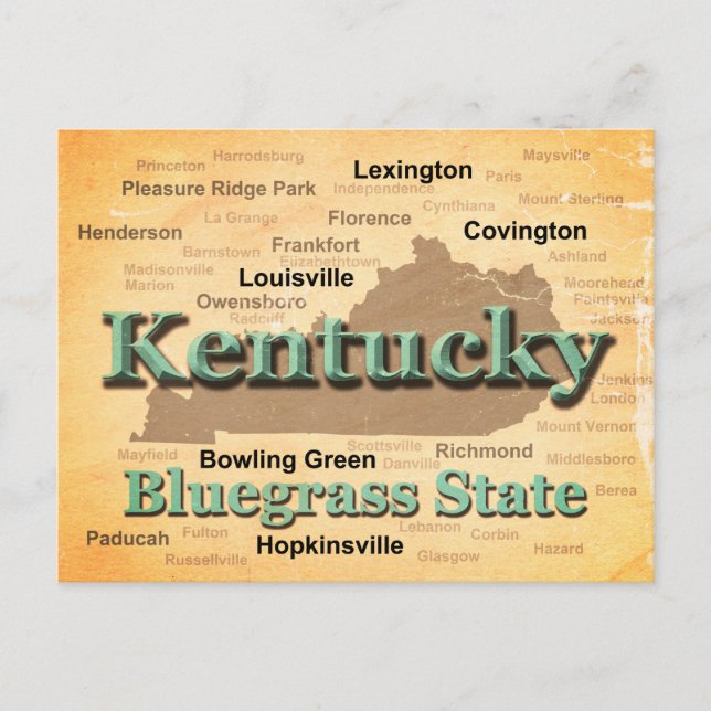 Carte Silhouette de la Fierté d'État du Kentucky v (Devant)