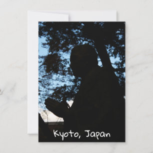 Carte Silhouette de la statue du temple Chion Kyoto Cart